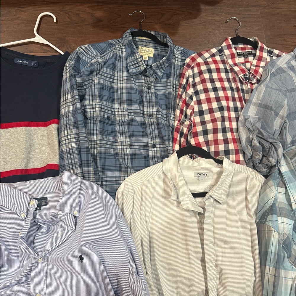 Men’s Brand Name Clothing Lot – 20 Pc Button-Down Shirts & Sweaters Size XL-XXL - Picture 9 of 10
